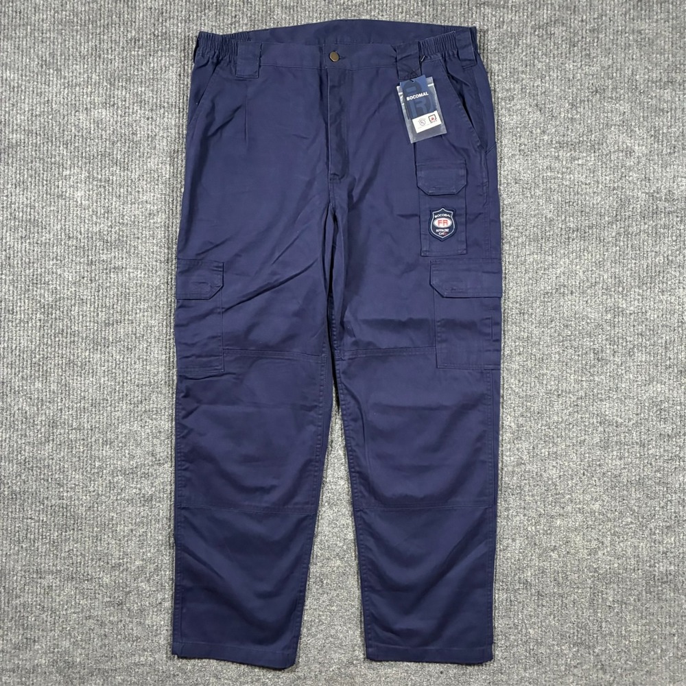 BOCOMAL FR Flame Resistant Cargo Field Pants Mens 38x30‎ Navy NFPA 2112 CAT 2